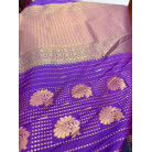 Green Mysore Silk Saree with Peacock Motif & Royal Purple Rich Zari Pallu