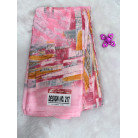 Preethi Floral Printed Soft Silk Saree with Blouse Piece –  Pink & Pastel Multicolor 
