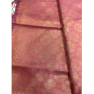  Blue & Indigo Diamond Weave Brass Silk Saree
