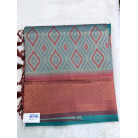  Blue & Indigo Diamond Weave Brass Silk Saree