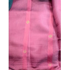 PINK & Indigo Diamond Weave Brass Silk Saree