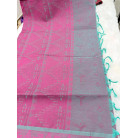 Dusty Lavender & Magenta Embossed Silk Saree