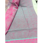 Dusty Lavender & Magenta Embossed Silk Saree