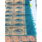 Sea Green Fern Jacquard Brass Silk Saree
