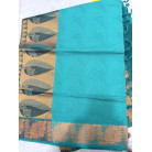 Sea Green Fern Jacquard Brass Silk Saree