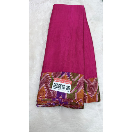 crape saree with Red color