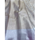 Premium Soft Silk Saree with Silver Zari Border & Elegant Floral Jacquard Design – Peach Pink