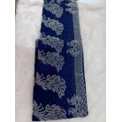 Navy Blue Premium Stone Work Saree with Elegant Peacock Border Design