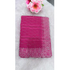 NAVY PINK PRIEMIUM STONE WORK SAREE & ELEGANT FLORAL STONE BORDER DESIGN 