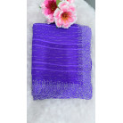 PURPLE PRIEMIUM STONE WORK SAREE & ELEGANT FLORAL STONE BORDER DESIGN 