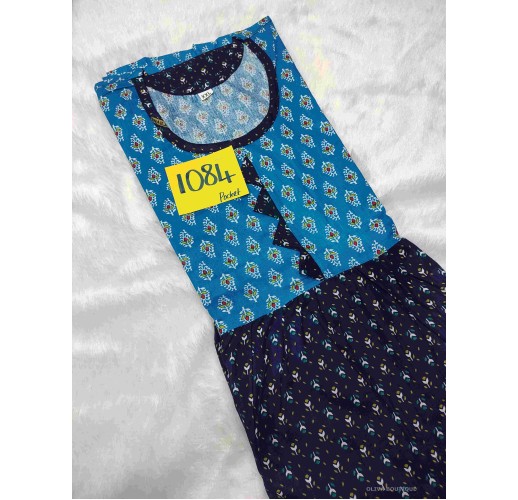 Premium pure cotton XXL top Model with pocket nighty oliva boutique 1084