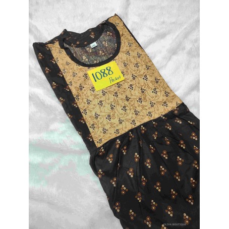 Premium pure cotton XXL top Model with pocket nighty oliva boutique 1088