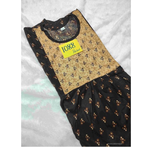 Premium pure cotton XXL top Model with pocket nighty oliva boutique 1088