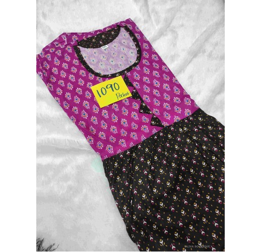 Premium pure cotton XXL top Model with pocket nighty oliva boutique 1090