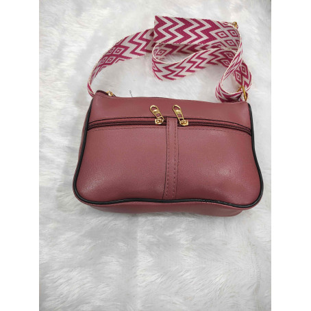 Elegant Women’s Compact Crossbody Bag with Dual Zip